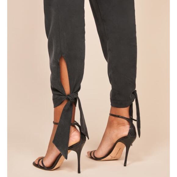 Reformation Avalon Ankle Tie Paperboy High Waisted Trouser Pants 2P *No Belt - Picture 2 of 14